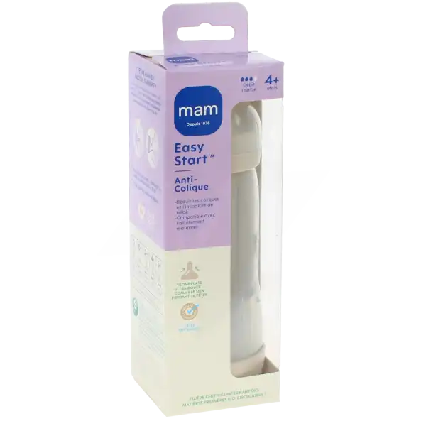 Mam Easy Start Nature Biberon Tétine Débit 3 Sable 320ml