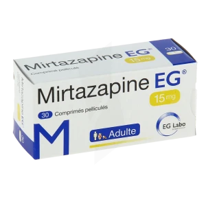 Mirtazapine Eg 15 Mg, Comprimé Pelliculé