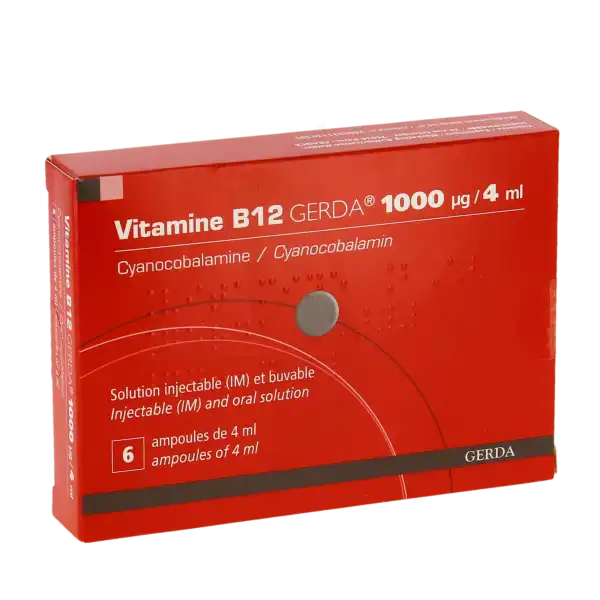 Vitamine B12 Gerda 1000 µg/4 Ml, Solution Injectable (im) Et Buvable