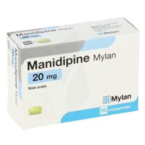 Manidipine Viatris 20 Mg, Comprimé