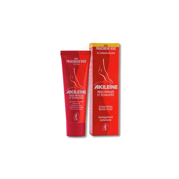 Akileine Soins Rouges Gel Fraîcheur Vive Pieds Frais T/75ml