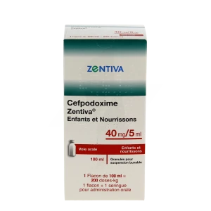 Cefpodoxime Zentiva Enfants Et Nourrissons 40 Mg/5 Ml, Granulés Pour Suspension Buvable