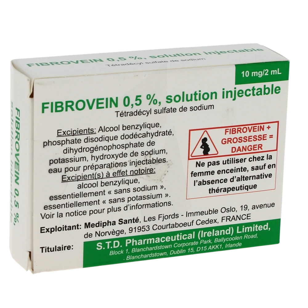 Fibrovein 0,5 %, Solution Injectable