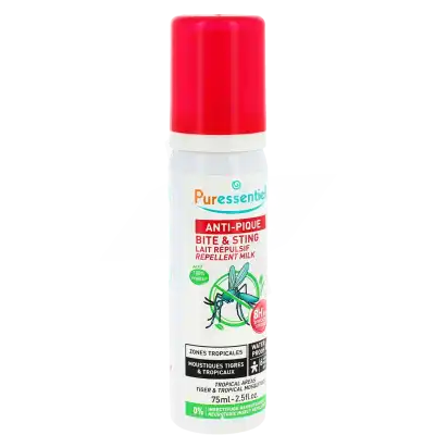 Puressentiel Anti-pique Lait Répulsif Zone Tropicale Waterproof Fl/75ml à NANTERRE