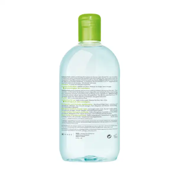 Bioderma Sébium H2o Eau Micellaire Nettoyante Purifiante 2x500ml