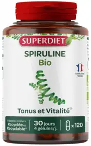 Superdiet Spiruline Bio Gélules B/120 à VILLENEUVE-LOUBET