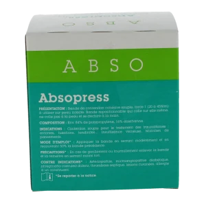 Absopress Bande Contention Cohésive 3m X 7cm  Blanc