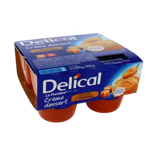 Delical Creme Dessert Hp Hc La Floridine Nutriment Caramel 4 Pots De 200 G à LACROIX-FALGARDE