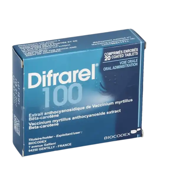 Difrarel 100 Mg, Comprimé Enrobé