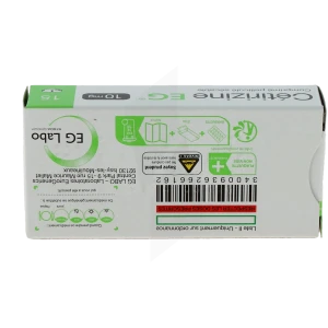 Cetirizine Eg 10 Mg, Comprimé Pelliculé Sécable