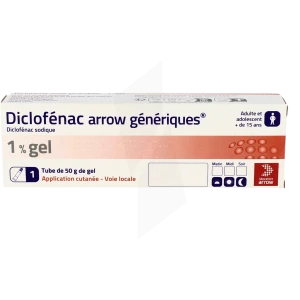 Diclofenac Arrow Generiques 1 %, Gel