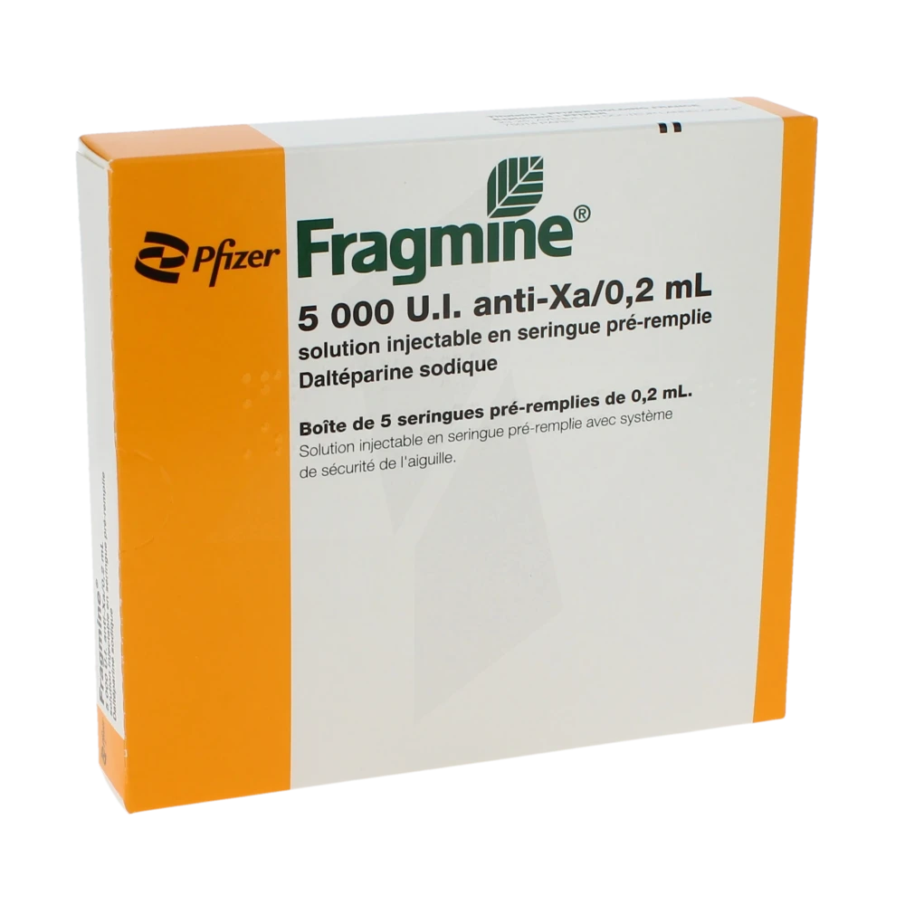 Fragmine 5 000 U.i. Anti Xa/0,2 Ml, Solution Injectable En Seringue Pré-remplie