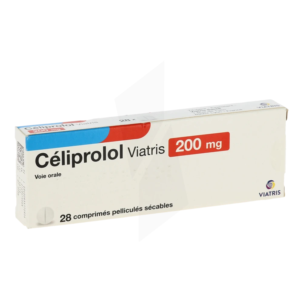 Celiprolol Viatris 200 Mg, Comprimé Pelliculé Sécable