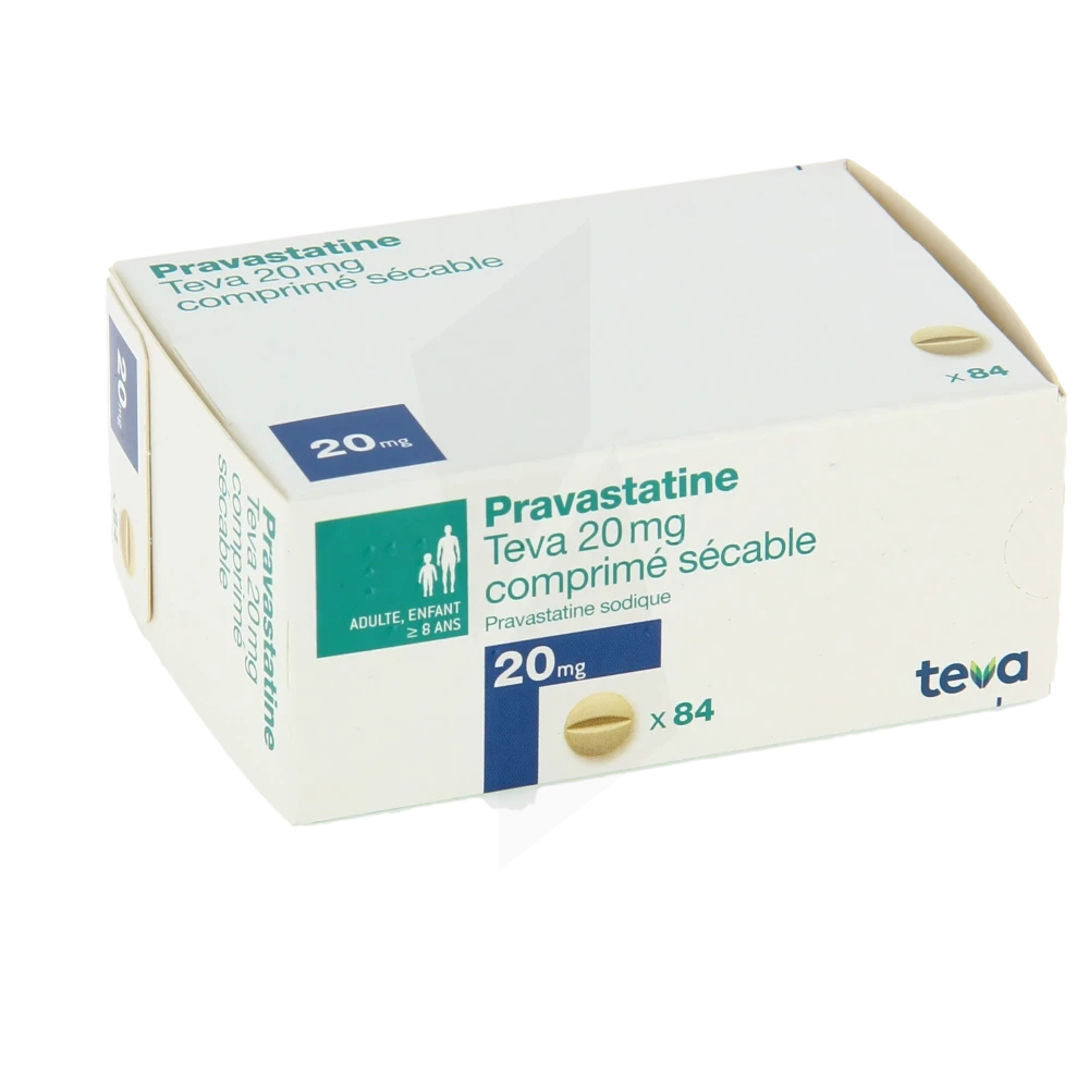 Pravastatine Teva 20 Mg, Comprimé Sécable