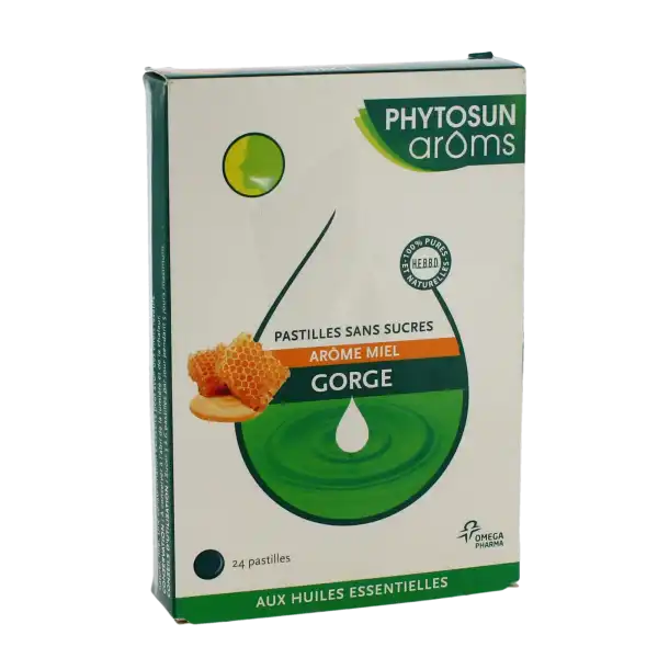 Phytosun Arôms Pastilles Sans Sucre Gorge Arôme Miel X 24