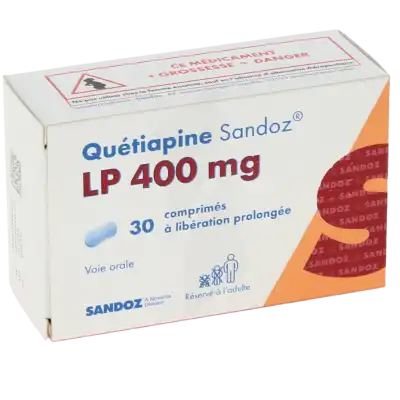 QUETIAPINE SANDOZ LP 400 mg, comprimé à libération prolongée