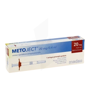 Metoject 20 Mg/0,4 Ml, Solution Injectable En Seringue Préremplie