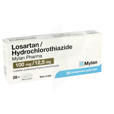 Losartan/hydrochlorothiazide Viatris Sante 100 Mg/12,5 Mg, Comprimé Pelliculé à SAINT-SAENS