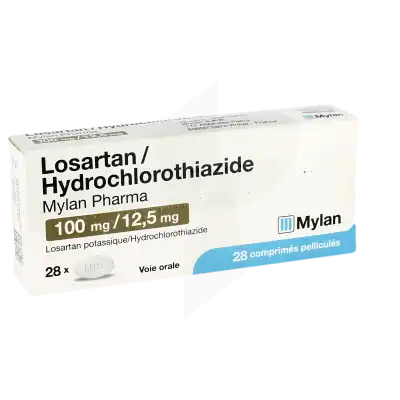 Losartan/hydrochlorothiazide Viatris Sante 100 Mg/12,5 Mg, Comprimé Pelliculé à POITIERS