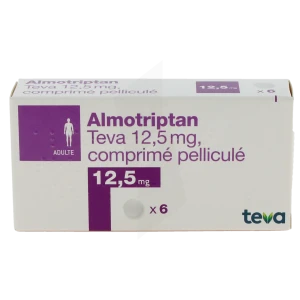 Almotriptan Teva 12,5 Mg, Comprimé Pelliculé