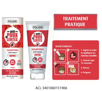 Polidis Shampooing Anti-poux Et Lentes 100ml à AIX-EN-PROVENCE
