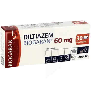 Diltiazem Biogaran 60 Mg, Comprimé à TOULON