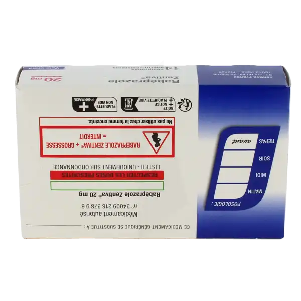 Rabeprazole Zentiva 20 Mg, Comprimé Gastro-résistant