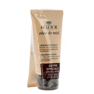 Nuxe Rêve De Miel Crème Mains Et Ongles 2 Tubes De 50 Ml