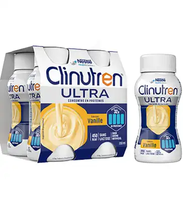 Clinutren Ultra Nutriment Vanille 4 Bouteilles/200ml à Annecy