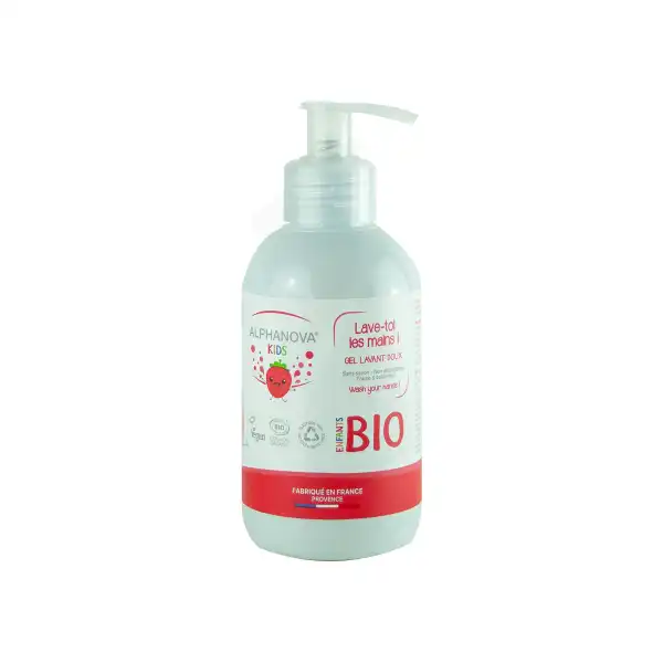 Alphanova Kids Bio "lave Toi Les Mains!" Gel Lavant Fraise Fl Pompe/300ml