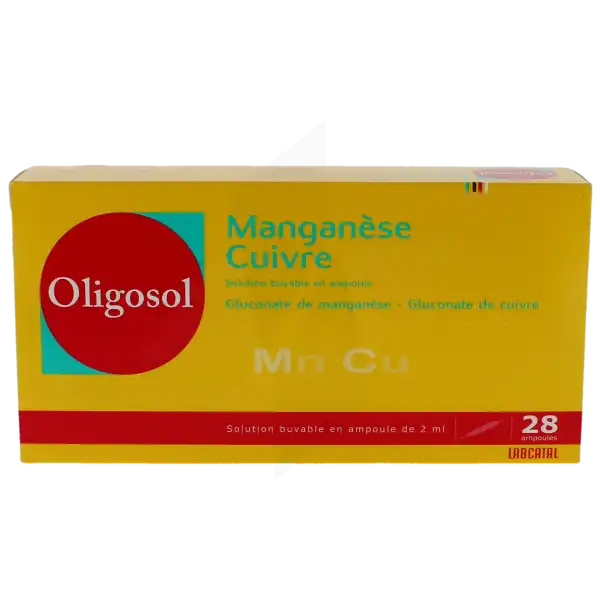 Manganese-cuivre Oligosol, Solution Buvable En Ampoule