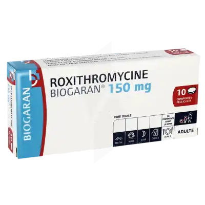 ROXITHROMYCINE BIOGARAN 150 mg, comprimé pelliculé