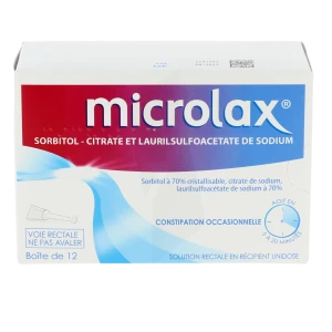 Microlax Sorbitol Citrate Et Laurilsulfoacetate De Sodium S Rect En Récipient Unidose 12récip-unidoses-can/5ml