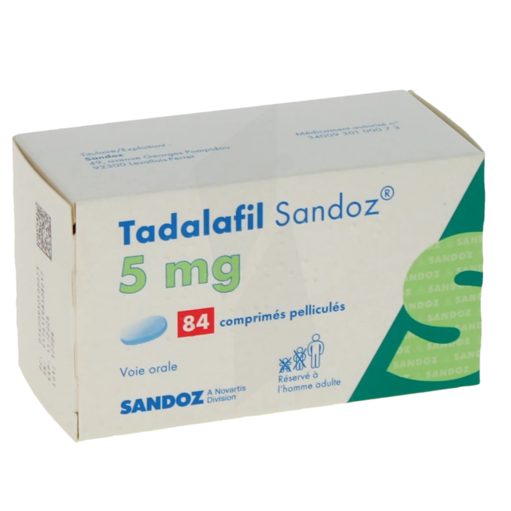 Prix tadalafil 5 mg comprimé pelliculé boîte de 84