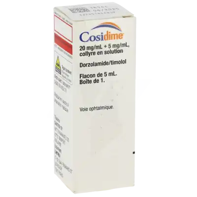 COSIDIME 20 mg/mL + 5 mg/mL, collyre en solution