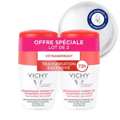 Vichy Déodorant Anti-transpirant Détranspirant Intensif 72h 2roll-on/50ml à Belleville en Beaujolais