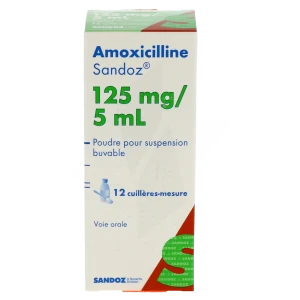 Amoxicilline Sandoz 125 Mg/5 Ml, Poudre Pour Suspension Buvable