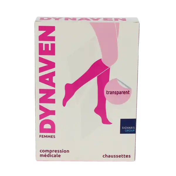 Dynaven Transparent Chaussettes  Femme Classe 2 Beige Clair Large Normal-