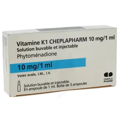 Vitamine K1 Cheplapharm 10 Mg/1 Ml, Solution Buvable Et Injectable à MARSEILLE