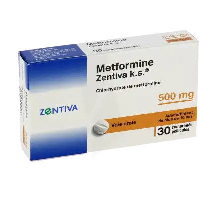 Metformine Zentiva K.s. 500 Mg, Comprimé Pelliculé à VIC-LE-COMTE