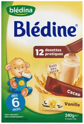 French Click - Bledina Bledine Dosettes 6 Vanille et 6 Cacao 240g
