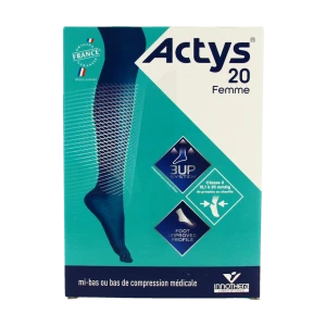Actys 20 Mi-bas Pf Femme Noir T1c