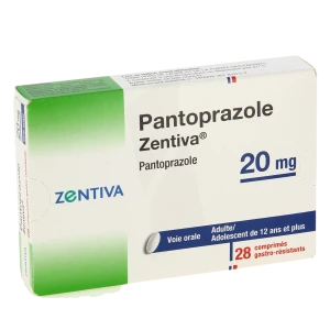 Pantoprazole Zentiva 20 Mg, Comprimé Gastro-résistant