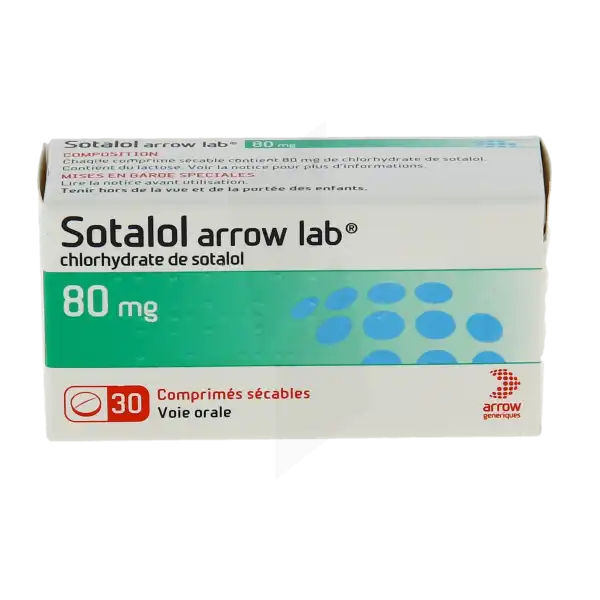 Sotalol Arrow Lab 80 Mg, Comprimé Sécable