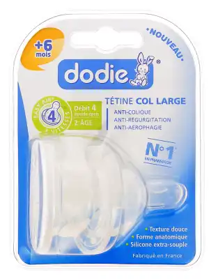 Tetine Dodie Col Large Debit 4 Liquide Epais 6 Mois+ X2 à GRENOBLE