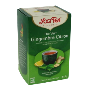 Yogi Tea Thé Vert Gingembre Citron Bio 17 Sachets/1,8g