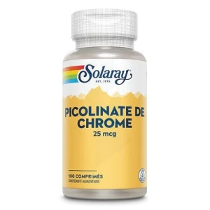 Solaray Picolinate De Chrome 25mcg Comprimés B/100