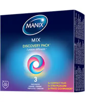 Manix Mix Préservatifs Lubrifiés B/3 à MONSWILLER