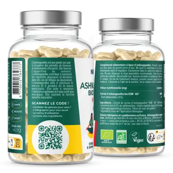 Nutri&co Ashwagandha Bio Gélules B/120