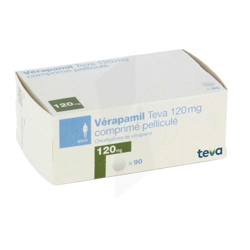 Verapamil Teva 120 Mg, Comprimé Pelliculé